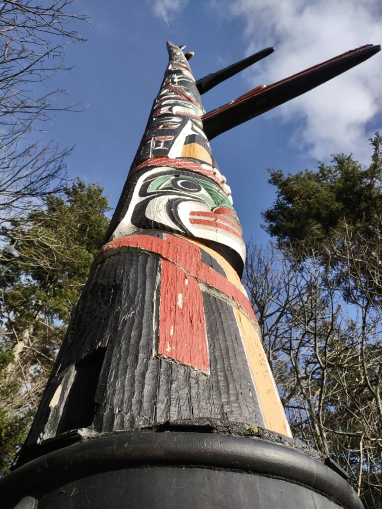 The totem/story pole at Beacon Hill park, Victoria, British Columbia, Canada
